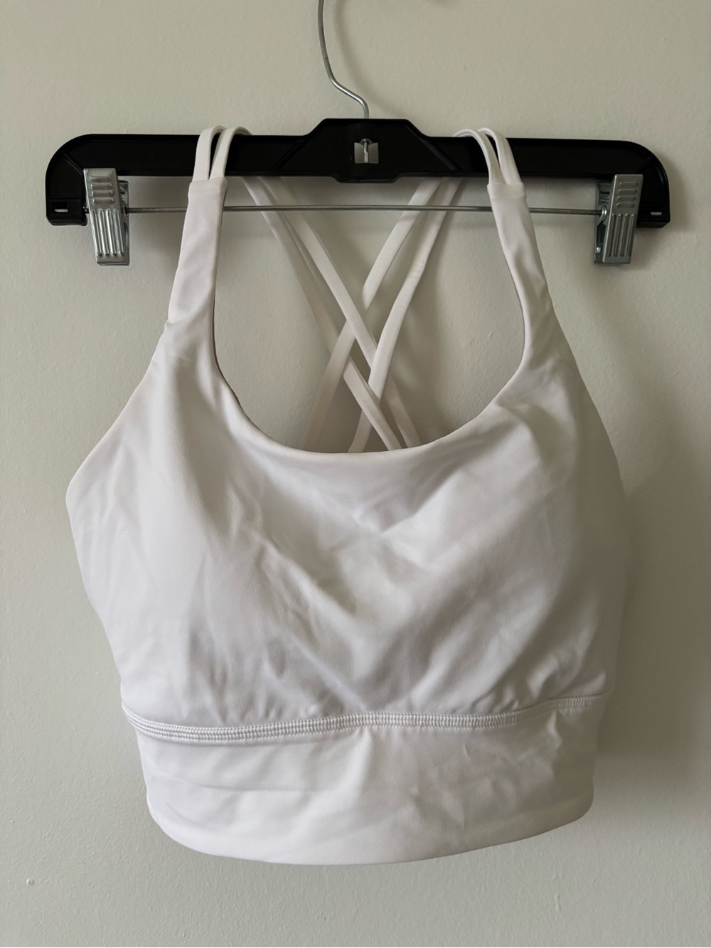 lululemon athletica White Crisscross Back Sports Bra